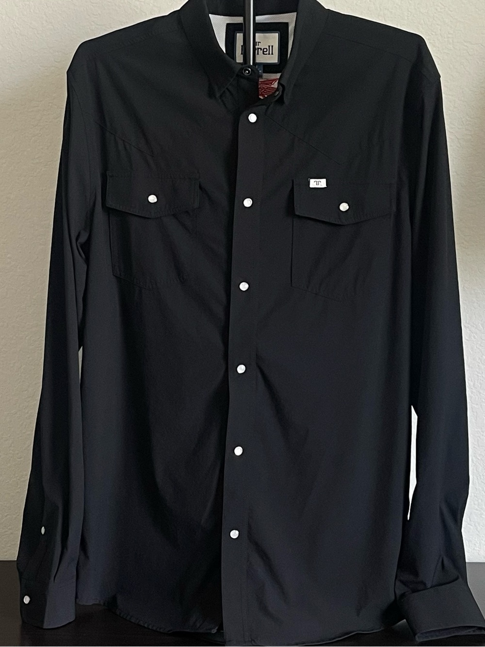 Ferrell Brand CORE Performance Western Pearl Snap Shirt Mobil Oil Pegasus Large